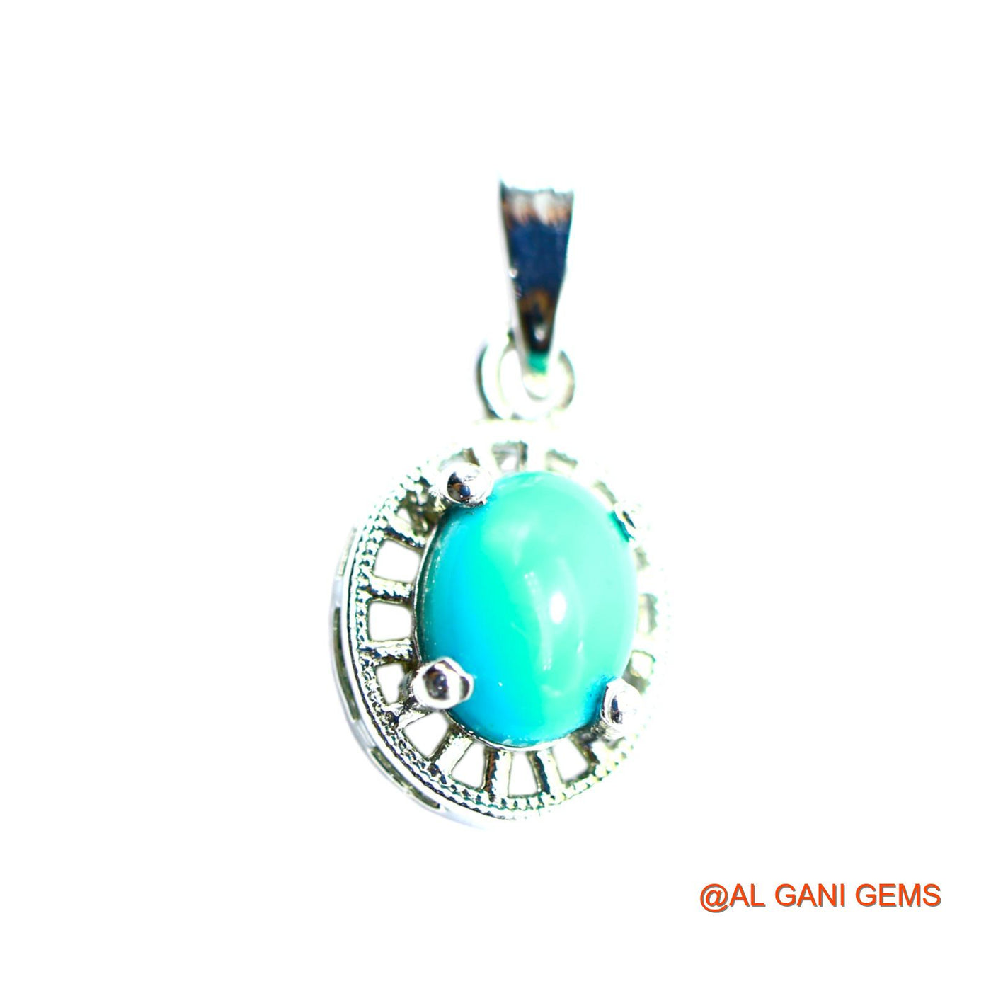 Sterling Silver Turquoise Stone Birthday Engagement Mother Boho Pendant SP-19