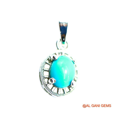 Sterling Silver Turquoise Stone Birthday Engagement Mother Boho Pendant SP-19