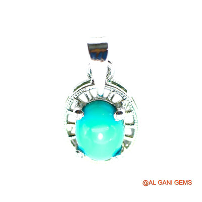 Sterling Silver Turquoise Stone Birthday Engagement Mother Boho Pendant SP-19