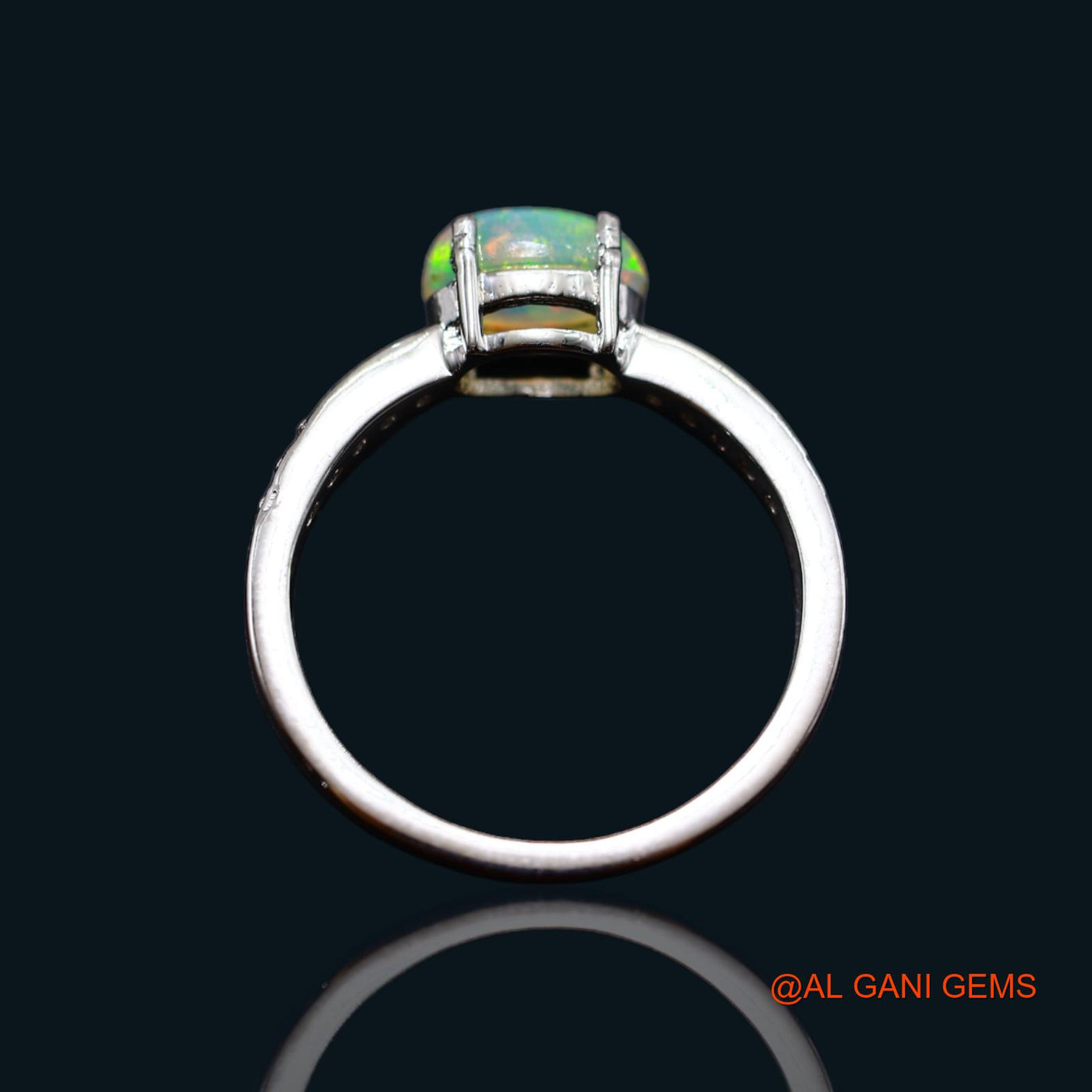 Natural Ethiopian Fire Opal Zircon 925 Sterling Silver Bezel Solitaire Boho Ring SR-12