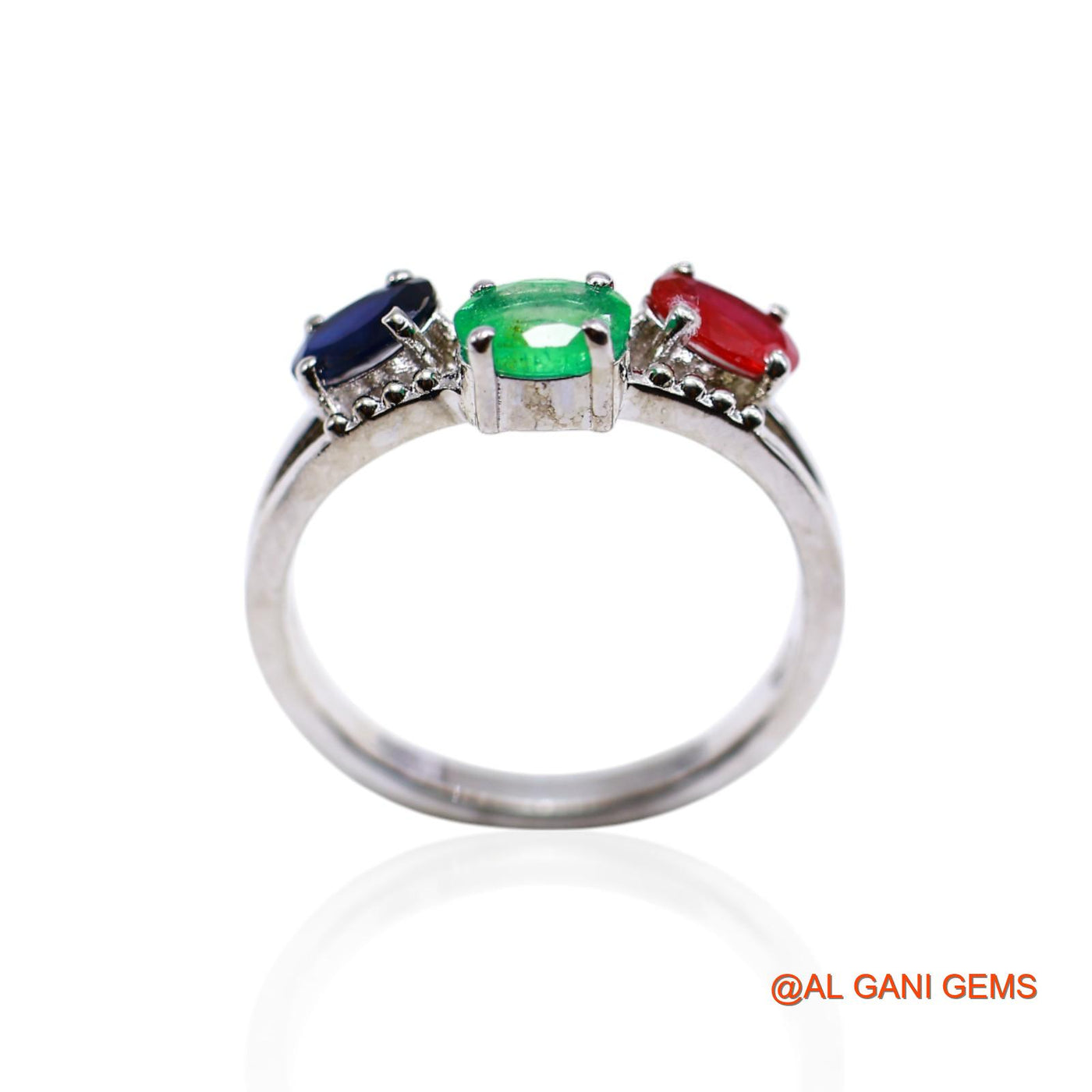Emerald, Ruby, Sapphire Gemstone Ruby Handcrafted Solitaire Ring 925 Sterling Silver SR-29