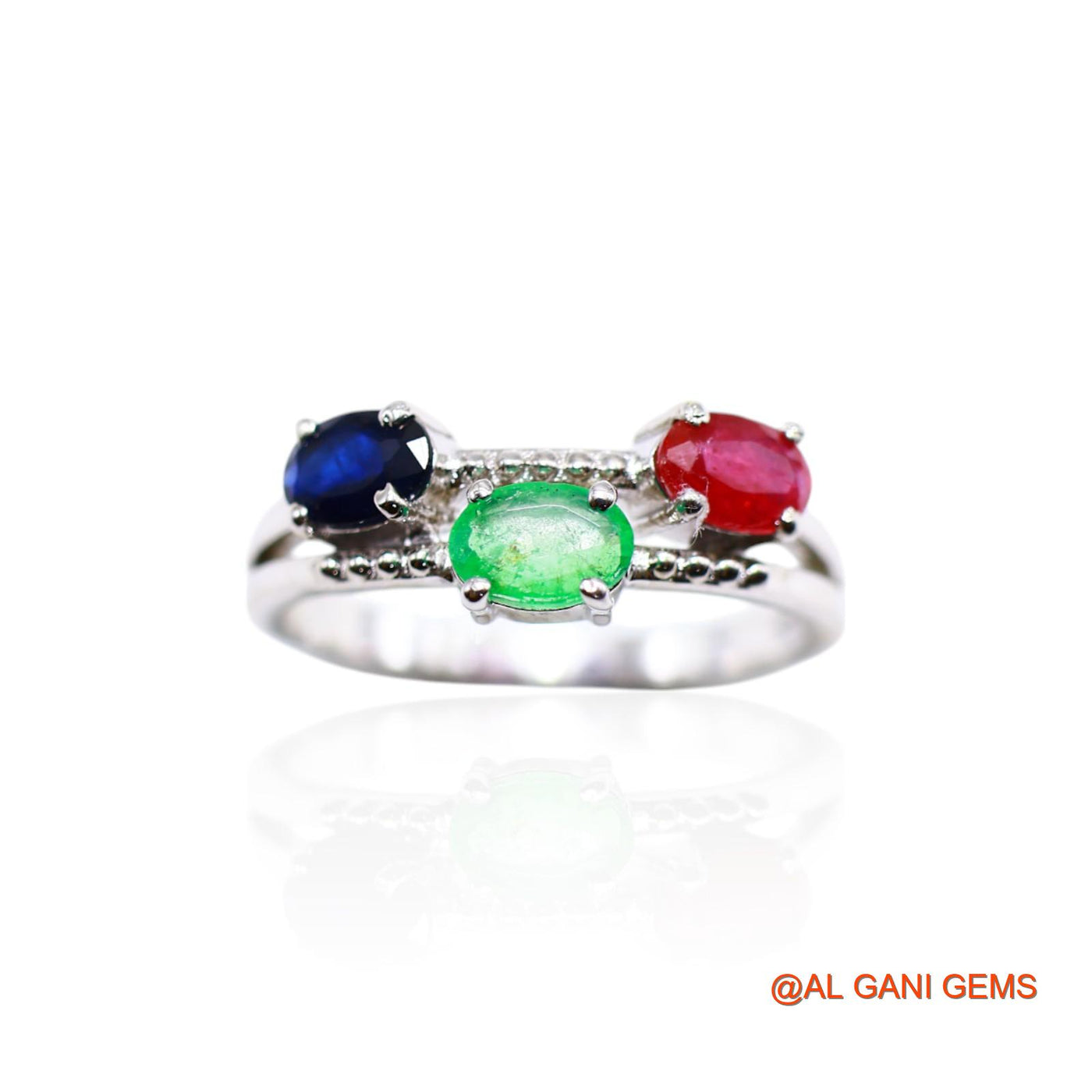 Emerald, Ruby, Sapphire Gemstone Ruby Handcrafted Solitaire Ring 925 Sterling Silver SR-29