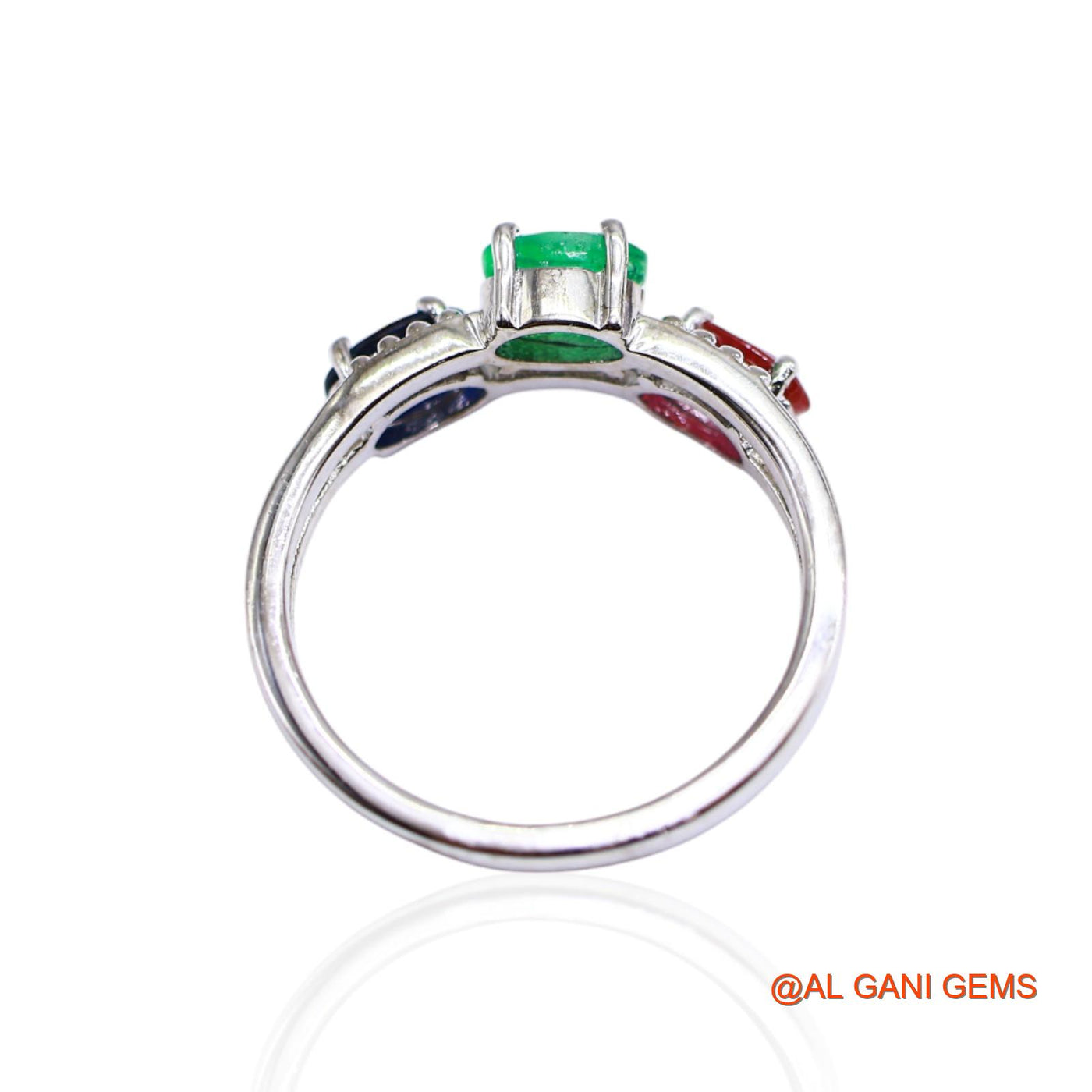Emerald, Ruby, Sapphire Gemstone Ruby Handcrafted Solitaire Ring 925 Sterling Silver SR-29
