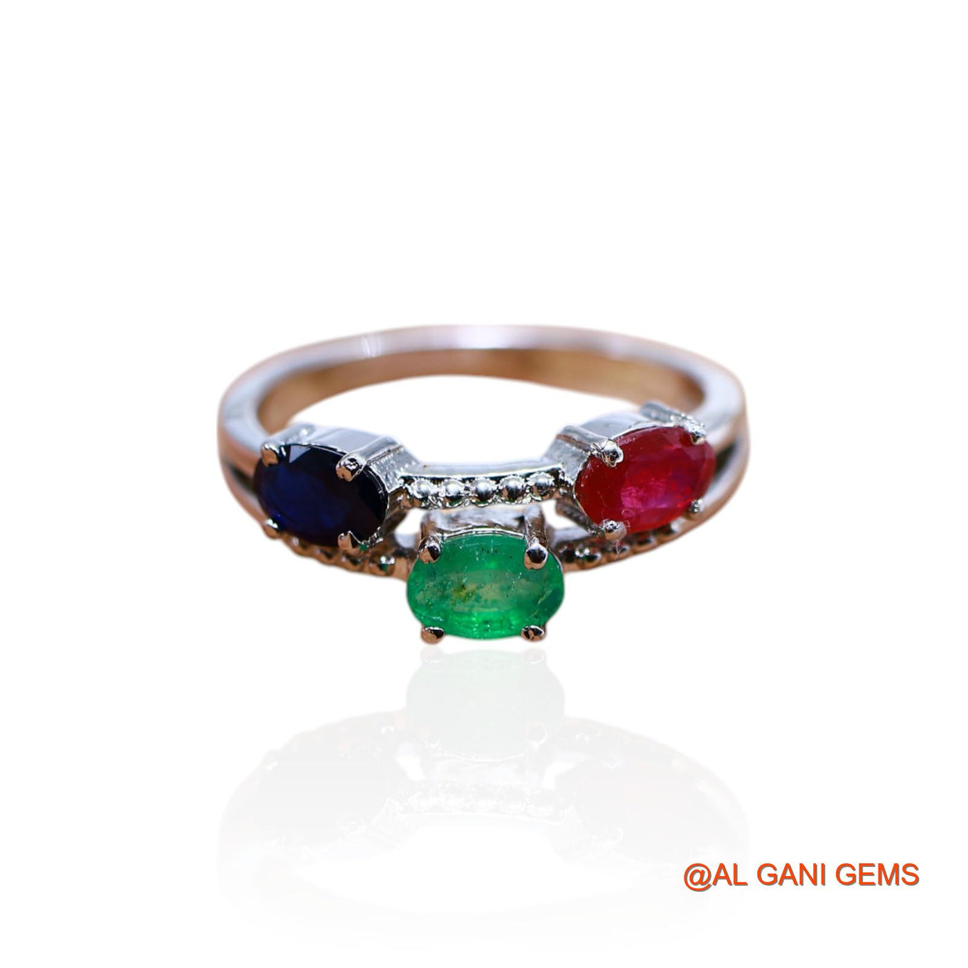 Emerald, Ruby, Sapphire Gemstone Ruby Handcrafted Solitaire Ring 925 Sterling Silver SR-29