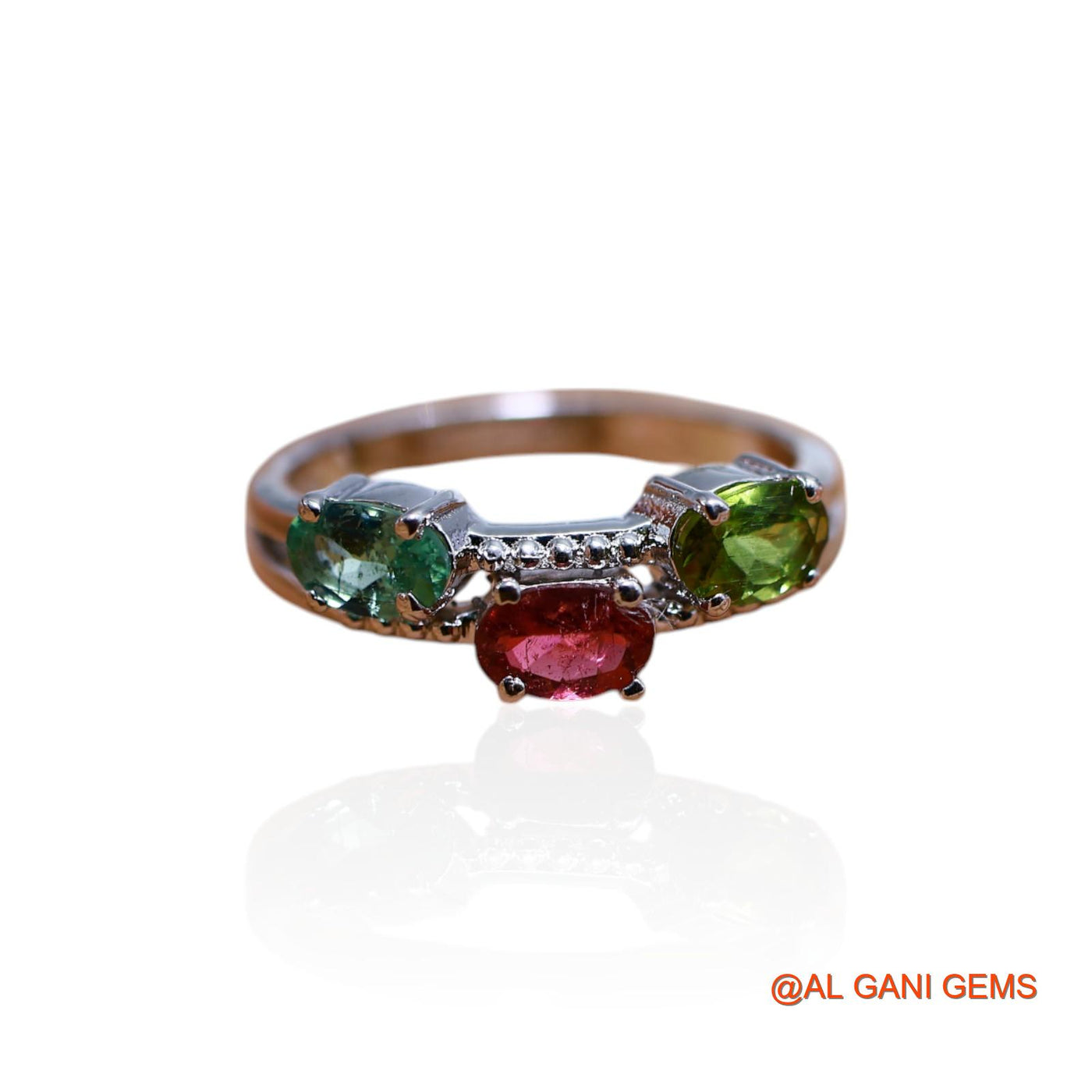 Root Chakra Tourmaline Stone Promise Solitaire Ring 925 Sterling Silver SR-31