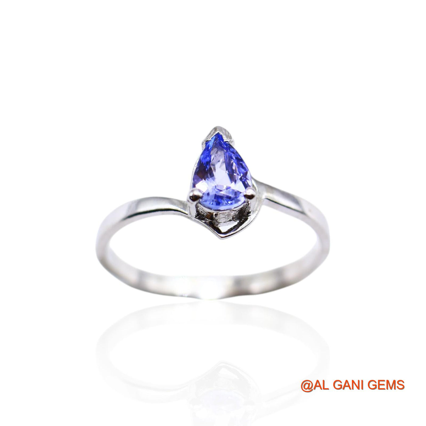 Tanzanite Stone 925 Sterling Silver Solitaire Bezel Dainty Wedding Ring SR-37