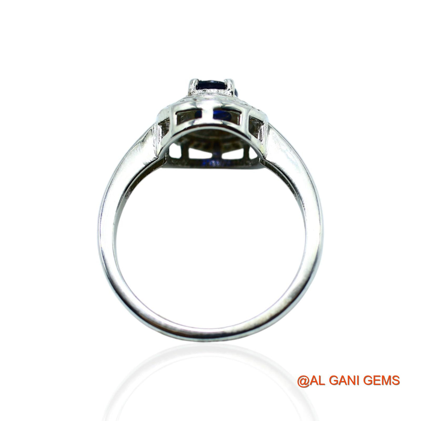Blue Sapphire Stone Zircon 925 Silver Daughter Solitaire Friend Gift Ring SR-4