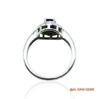 Blue Sapphire Stone Zircon 925 Silver Daughter Solitaire Friend Gift Ring SR-4