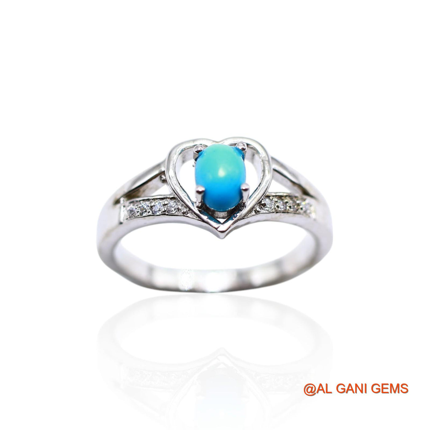 December Birth Natural Turquoise Zircon Boho Solitaire Ring 925 Silver SR-51