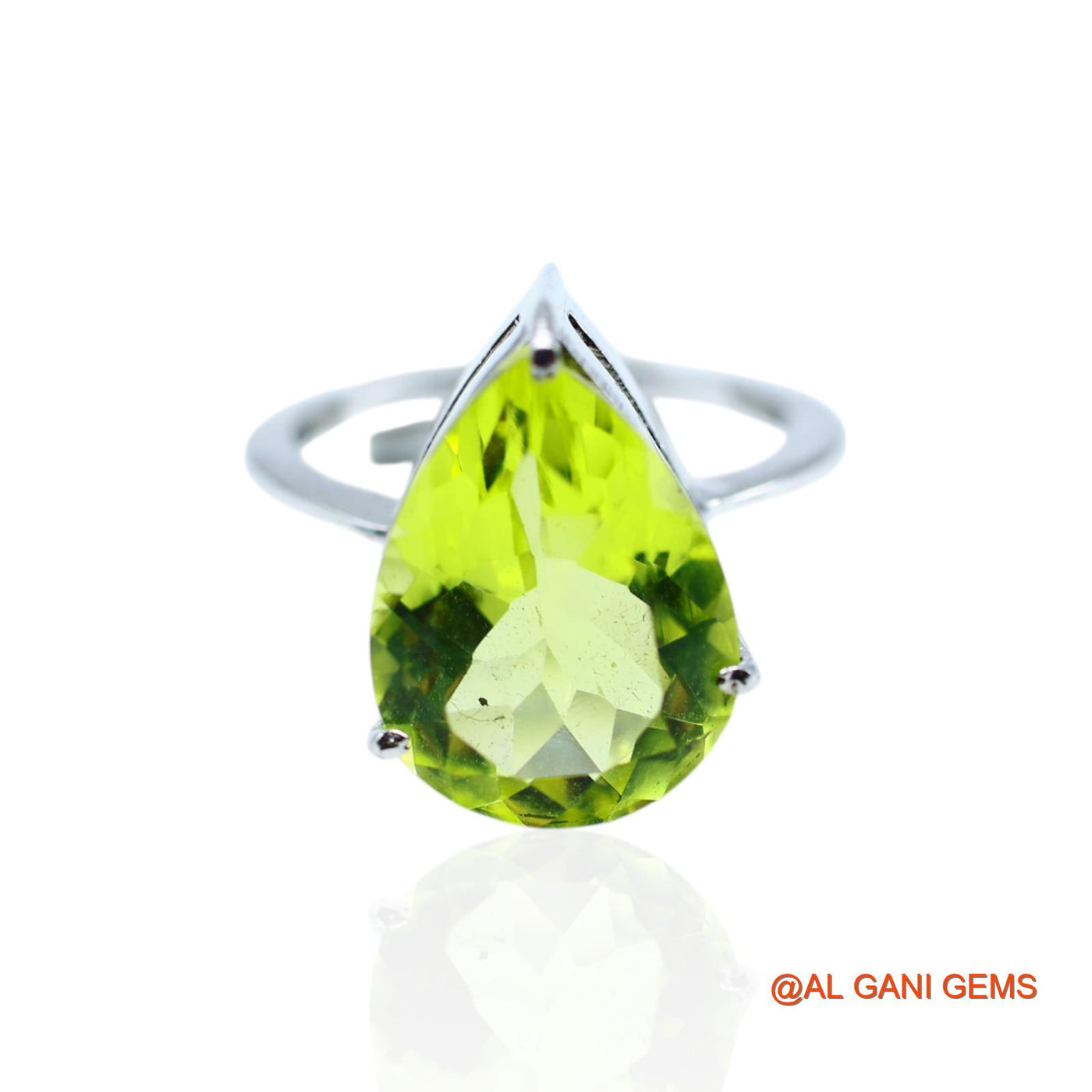 925 Sterling Silver Natural Lemon Topaz Solitaire Friend Gift Dainty Ring SR-8