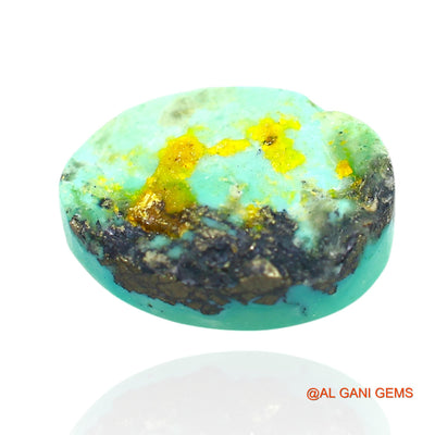 13.00 Cts Unheated Arizona Turquoise Loose Gemstone Oval Cabochon Natural 17x12x7 mm T-102