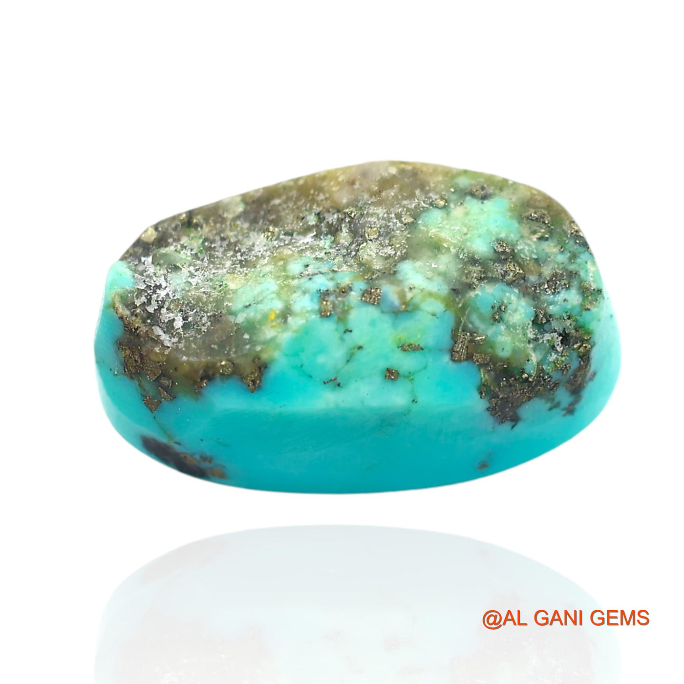 Natural Untreated Turquoise Loose Gemstone Oval Cabochon From Arizona 16.00 Cts 18x10x8 mm T-106