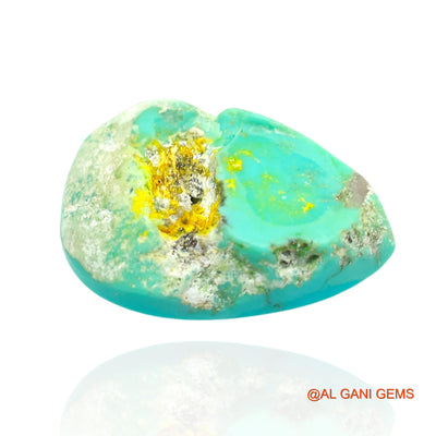 10.00 Cts Natural Arizona Turquoise Loose Gemstone Pear Cabochon 18x12x6 mm T-116