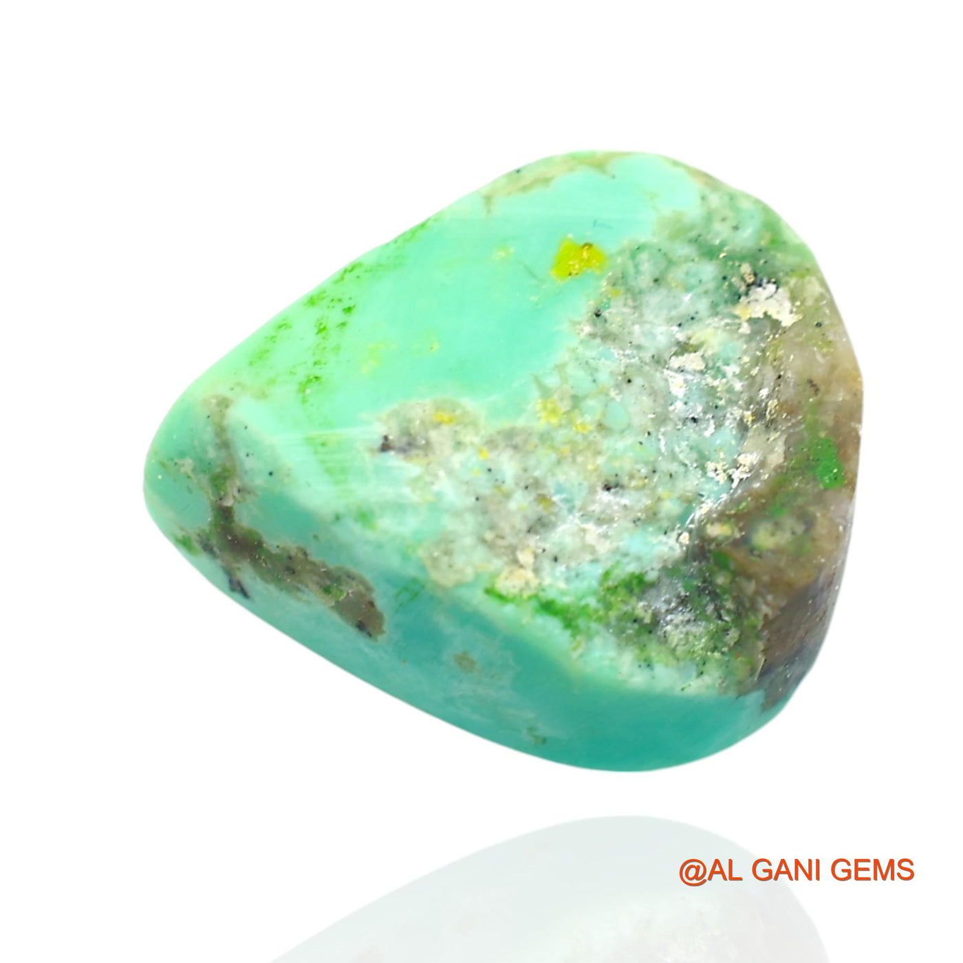 13.00 Cts Natural Arizona Turquoise Loose Gemstone Pear Cabochon 16x13x8 mm T-129