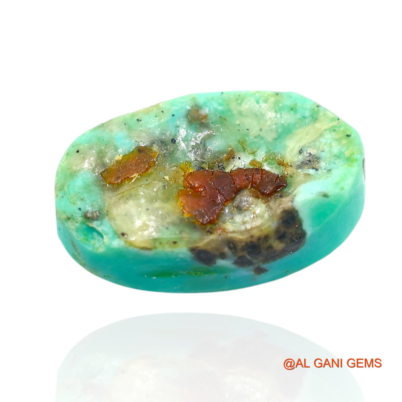 10.00 Cts Unheated Arizona Turquoise Loose Gemstone Oval Cabochon Natural 17x10x6 mm T-134