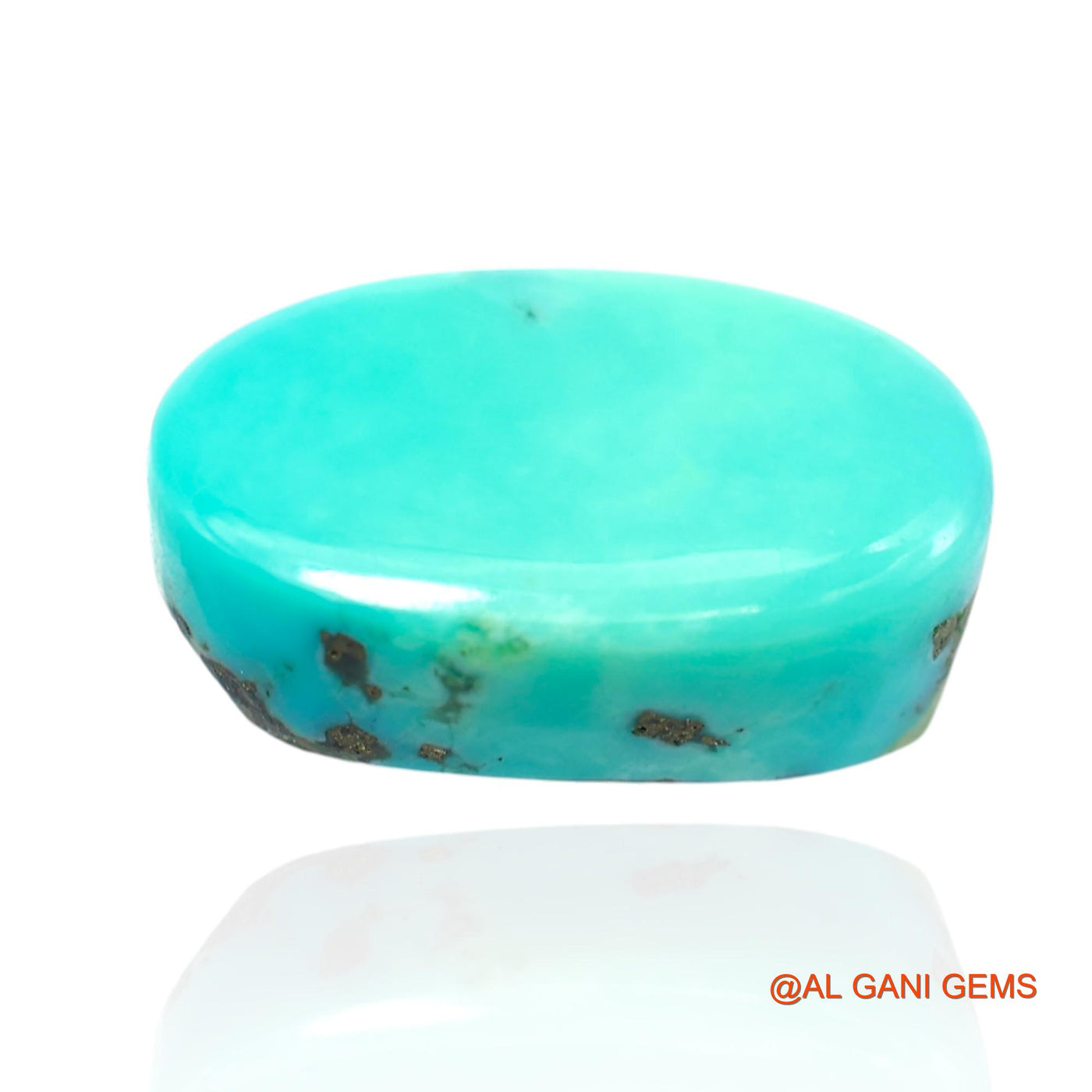 14.00 Cts Natural Arizona Turquoise Loose Gemstone Oval Cabochon 17x10x8 mm T-137