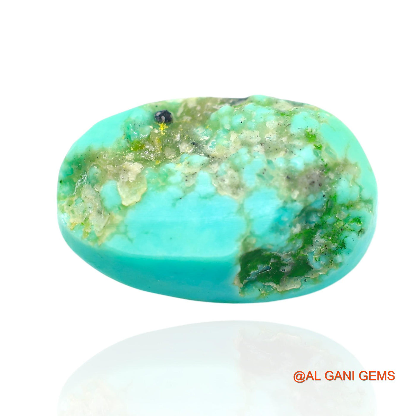 14.00 Cts Unheated Arizona Turquoise Loose Gemstone Oval Cabochon Natural 19x12x7 mm T-144