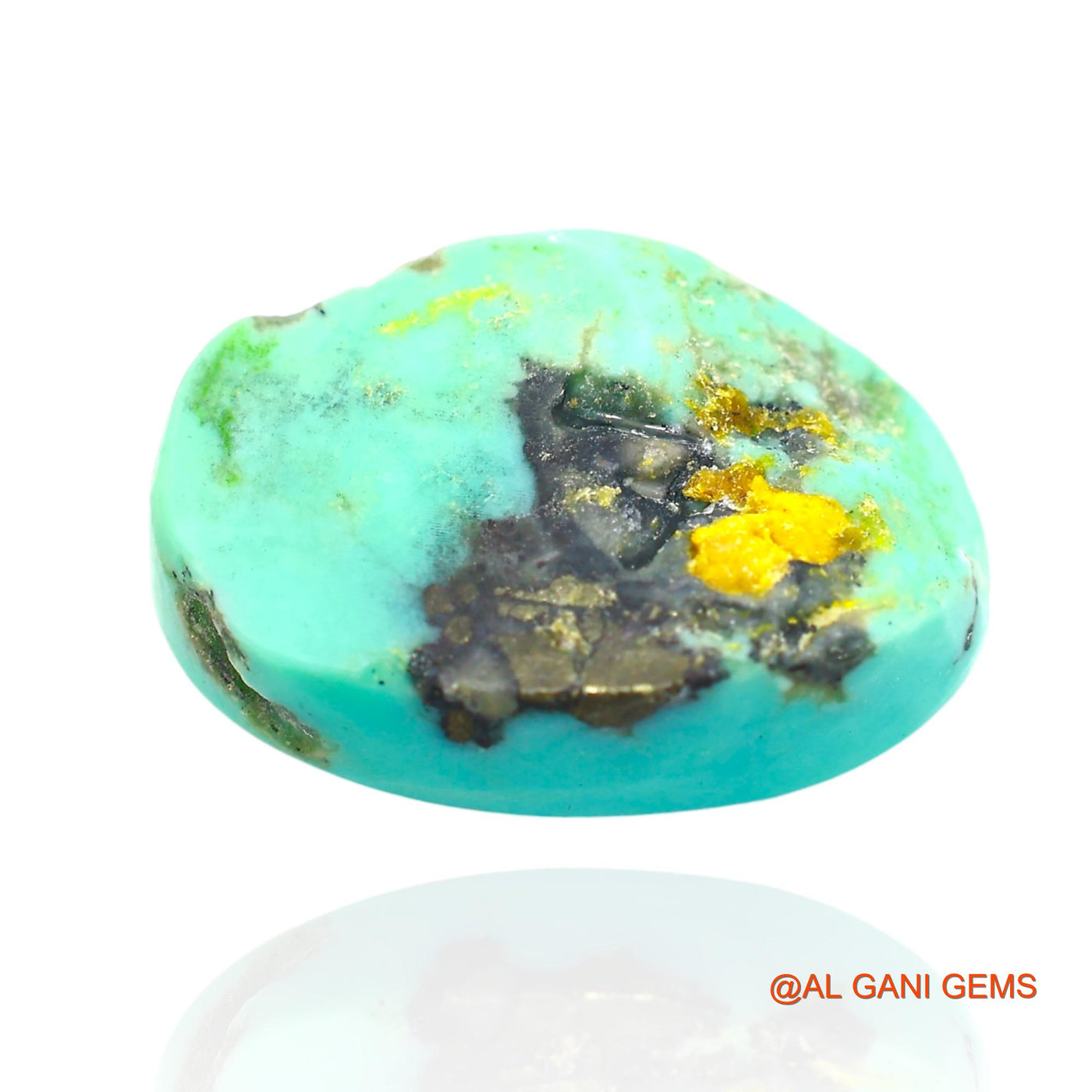 16.00 Cts Natural Arizona Turquoise Loose Gemstone Oval Cabochon 19x13x7 mm T-148