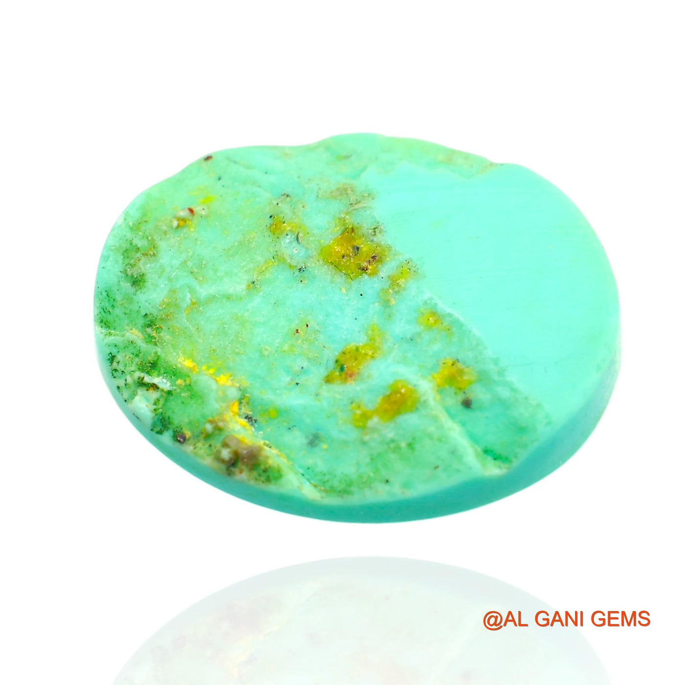 11.00 Cts Natural Arizona Turquoise Loose Gemstone Oval Cabochon 19x14x6 mm T-150