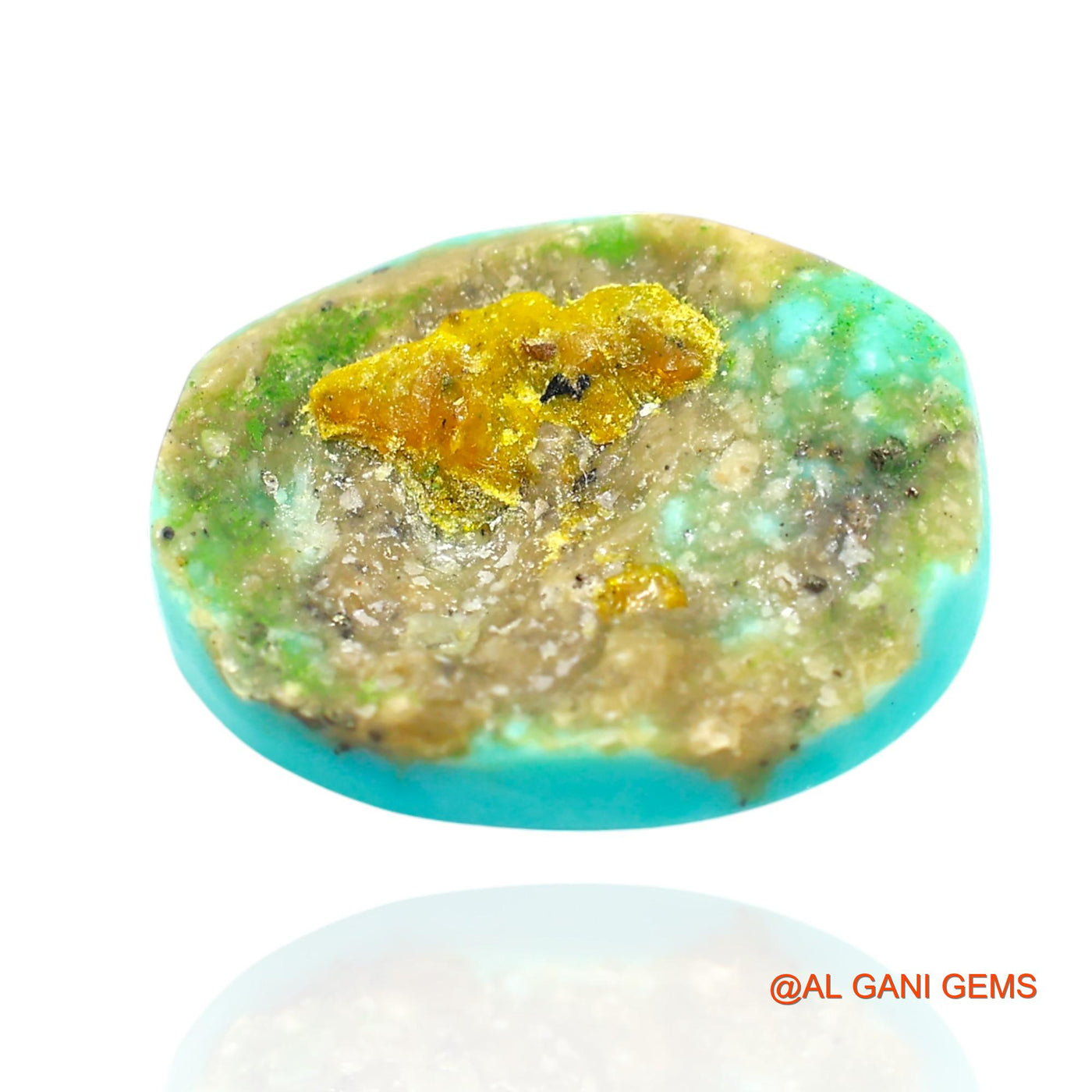 11.00 Cts Natural Arizona Turquoise Oval Cabochon Loose Gemstone For Jewelry 18x13x5 mm T-151