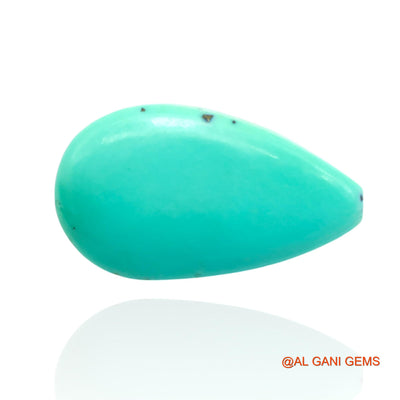 11.00 Cts Unheated Arizona Turquoise Loose Gemstone Pear Cabochon Natural 20x11x7 mm T-159
