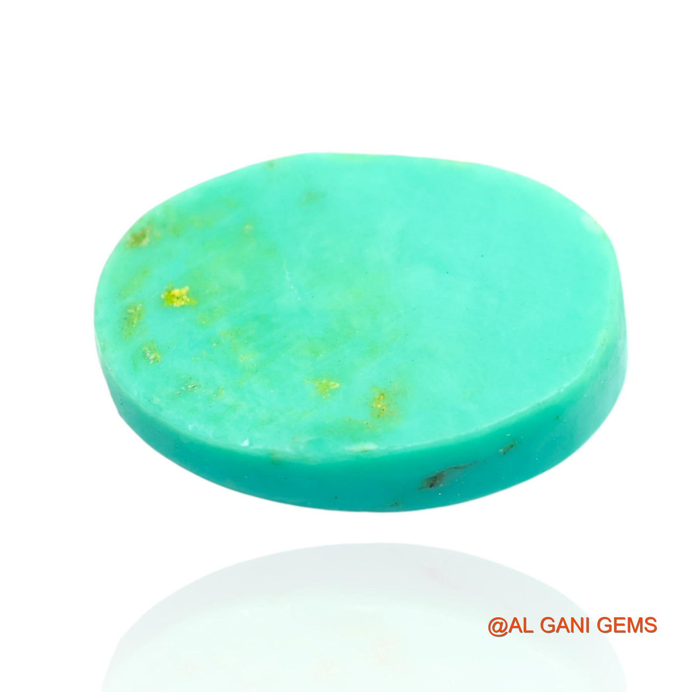 12.00 Cts Unheated Arizona Turquoise Loose Gemstone Oval Cabochon Natural 18x13x5 mm T-161
