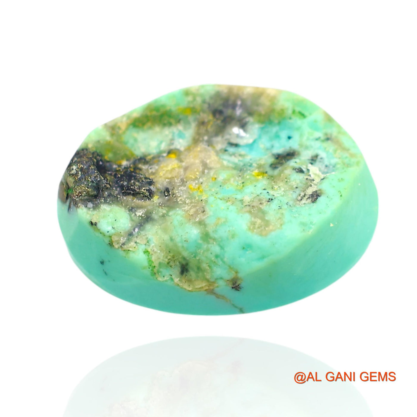 13.00 Cts Natural Arizona Turquoise Loose Gemstone Oval Cabochon 17x13x7 mm T-162