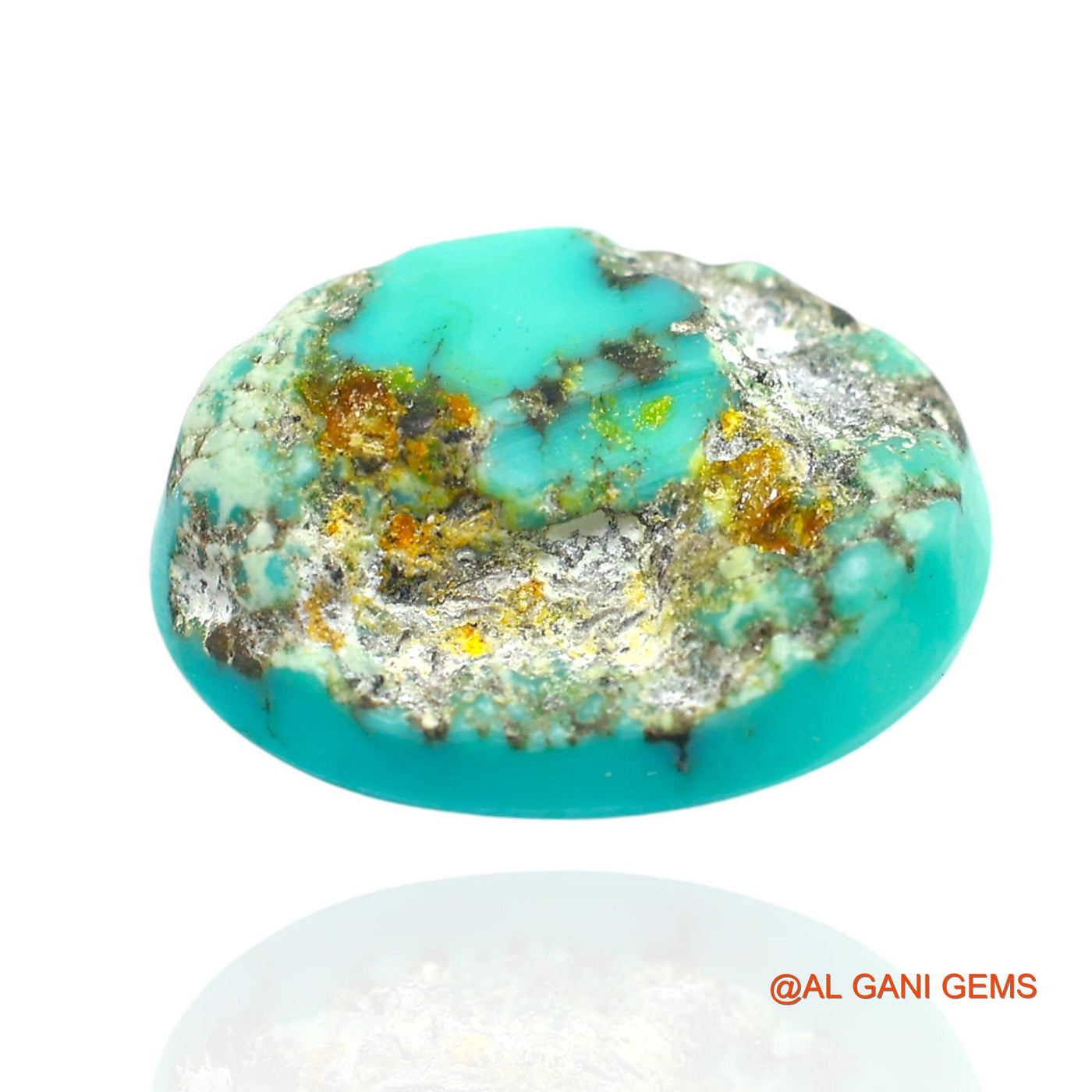 11.00 Cts Natural Arizona Turquoise Loose Gemstone Oval Cabochon 18x13x6 mm T-166