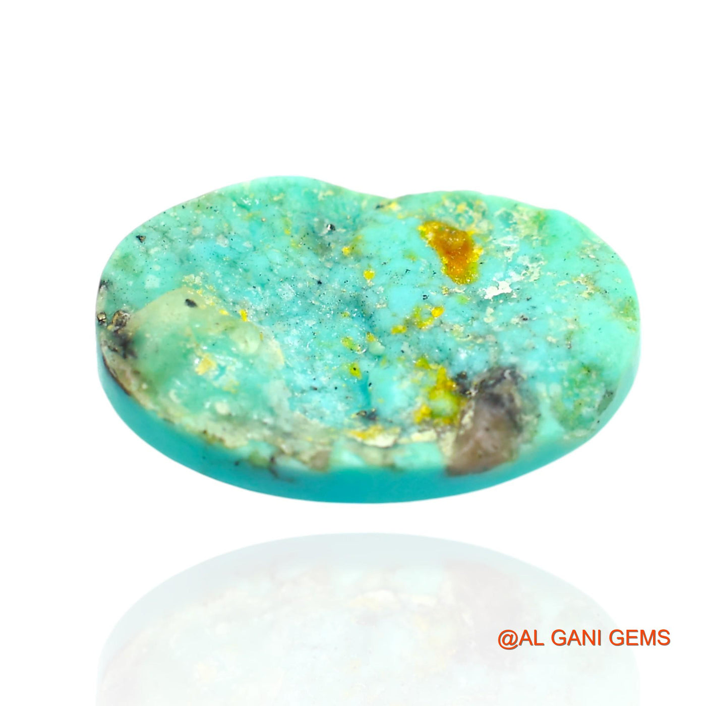 Natural Untreated Turquoise Loose Gemstone Oval Cabochon From Arizona 7.00 Cts 18x12x4 mm T-167