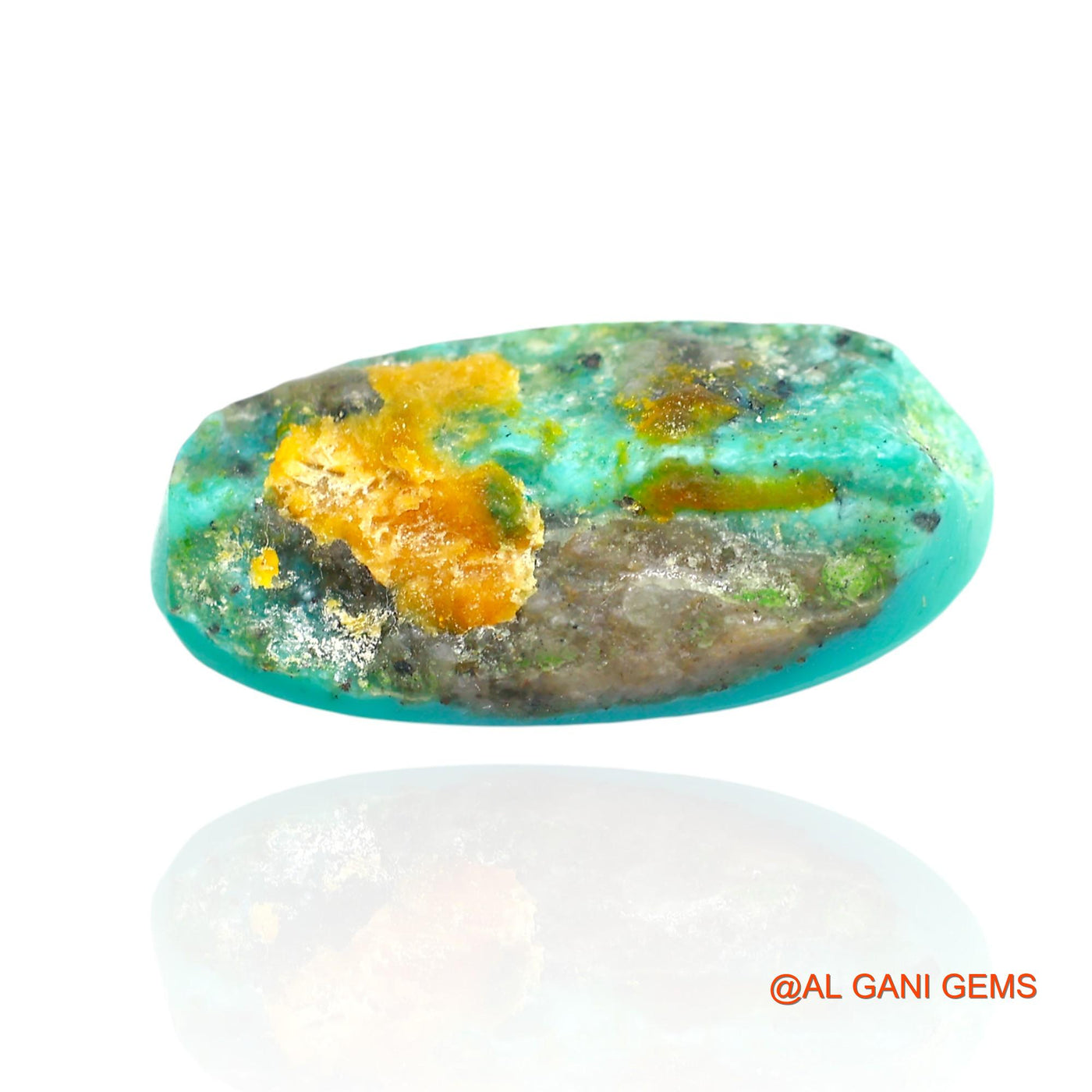 Natural Untreated Turquoise Loose Gemstone Oval Cabochon From Arizona 16.00 Cts 25x12x6 mm T-16