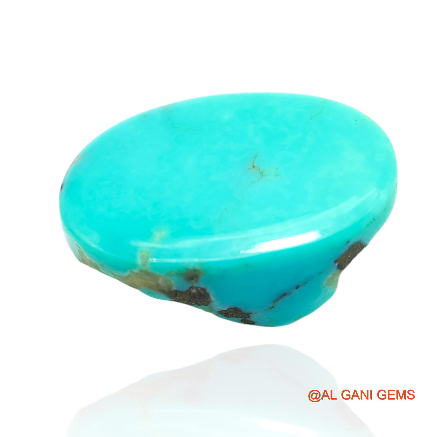 12.00 Cts Natural Arizona Turquoise Loose Gemstone Oval Cabochon 18x12x6 mm T-172