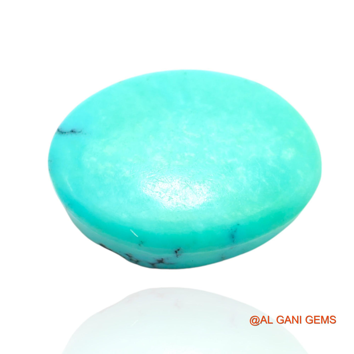 12.00 Cts Unheated Arizona Turquoise Loose Gemstone Oval Cabochon Natural 17x13x7 mm T-176