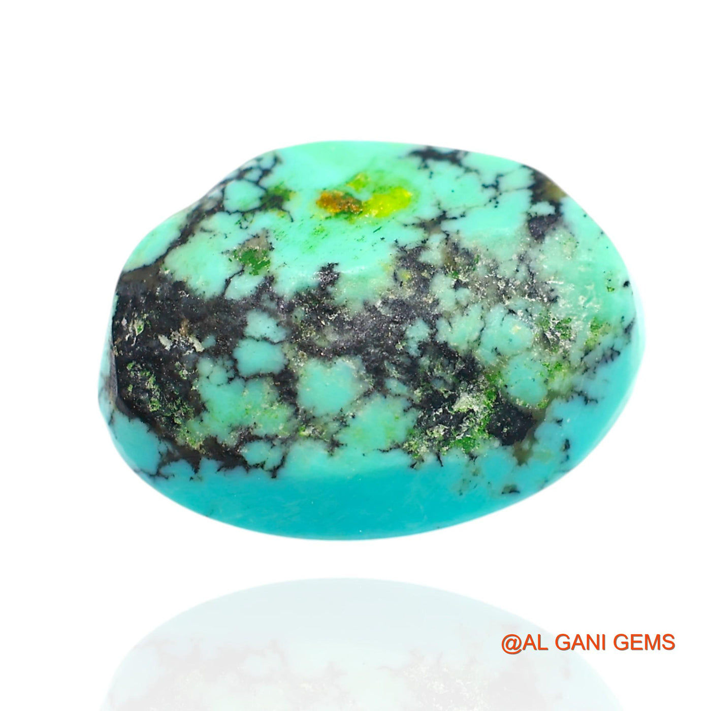 12.00 Cts Unheated Arizona Turquoise Loose Gemstone Oval Cabochon Natural 17x13x7 mm T-176