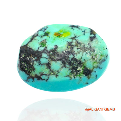 12.00 Cts Unheated Arizona Turquoise Loose Gemstone Oval Cabochon Natural 17x13x7 mm T-176
