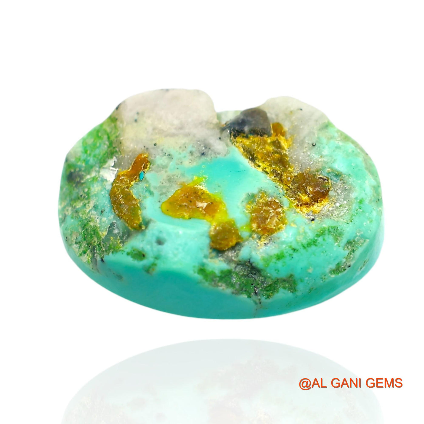 11.00 Cts Natural Arizona Turquoise Loose Gemstone Oval Cabochon 18x12x5 mm T-178