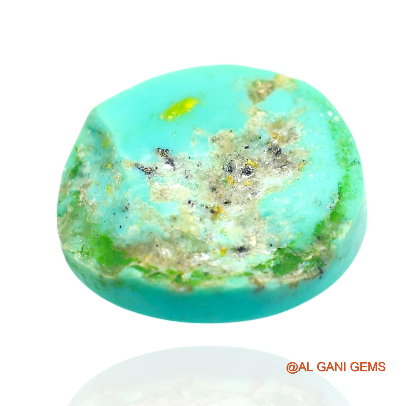 Natural Untreated Turquoise Loose Gemstone Oval Cabochon From Arizona 12.00 Cts 16x14x6 mm T-179