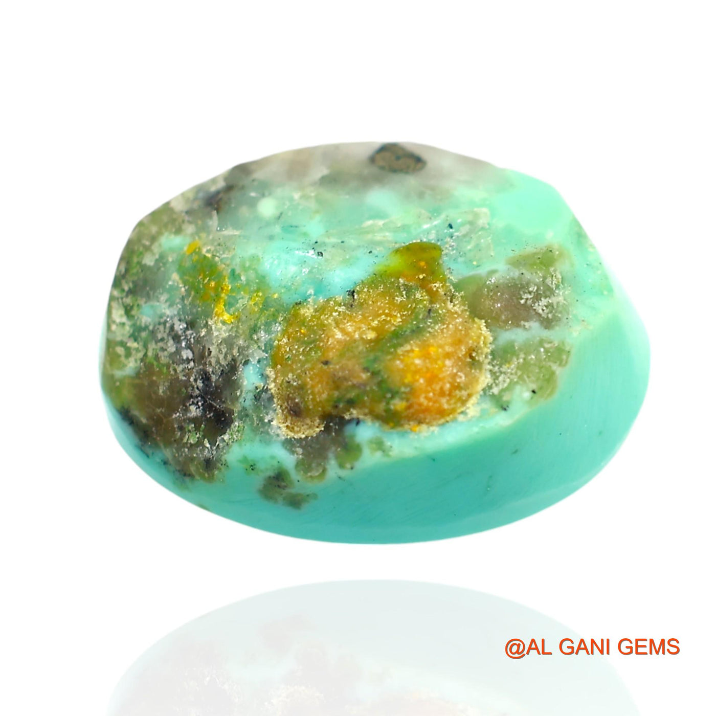 14.00 Cts Natural Arizona Turquoise Loose Gemstone Oval Cabochon 17x12x8 mm T-180