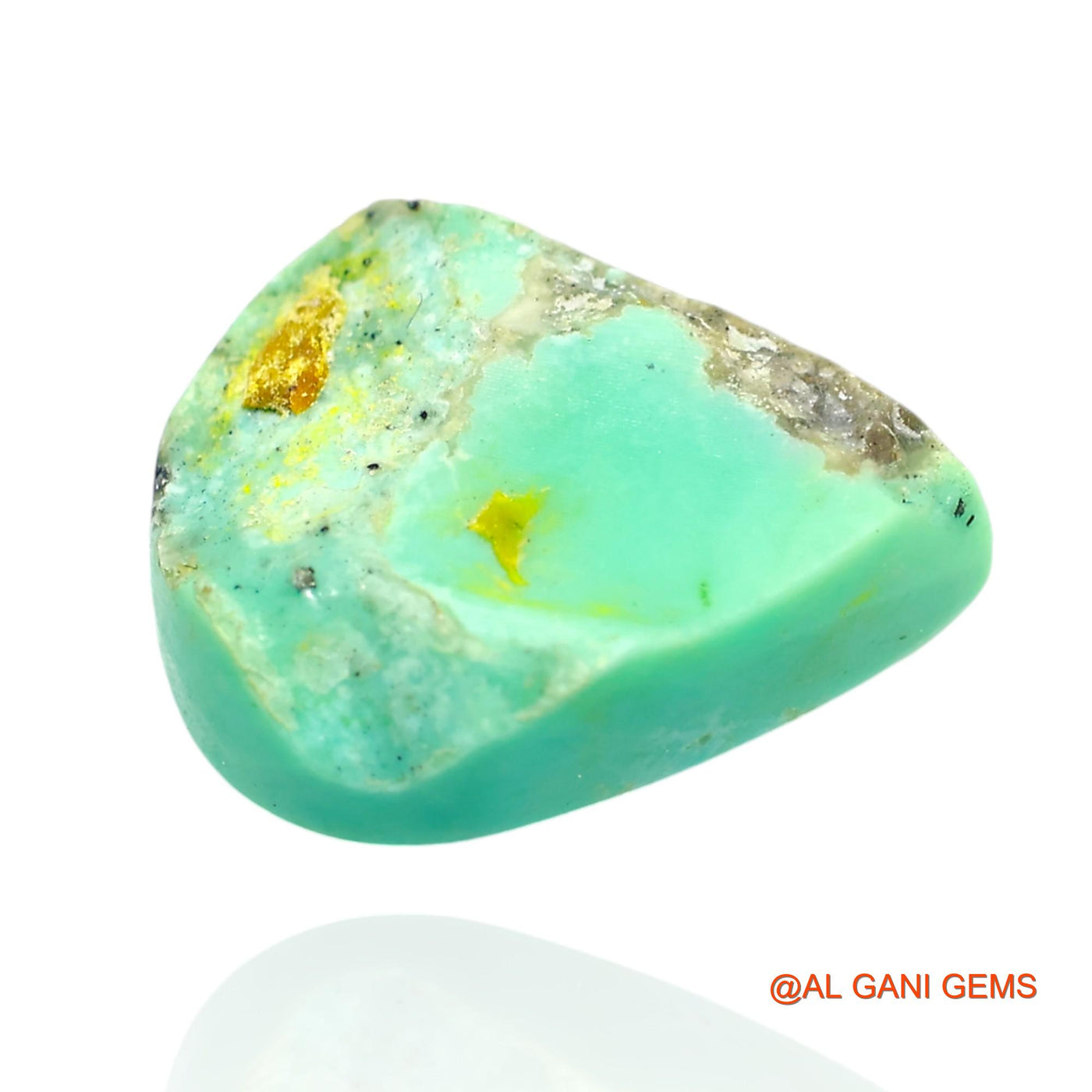 12.00 Cts Natural Arizona Turquoise Loose Gemstone Pear Cabochon 17x13x6 mm T-190