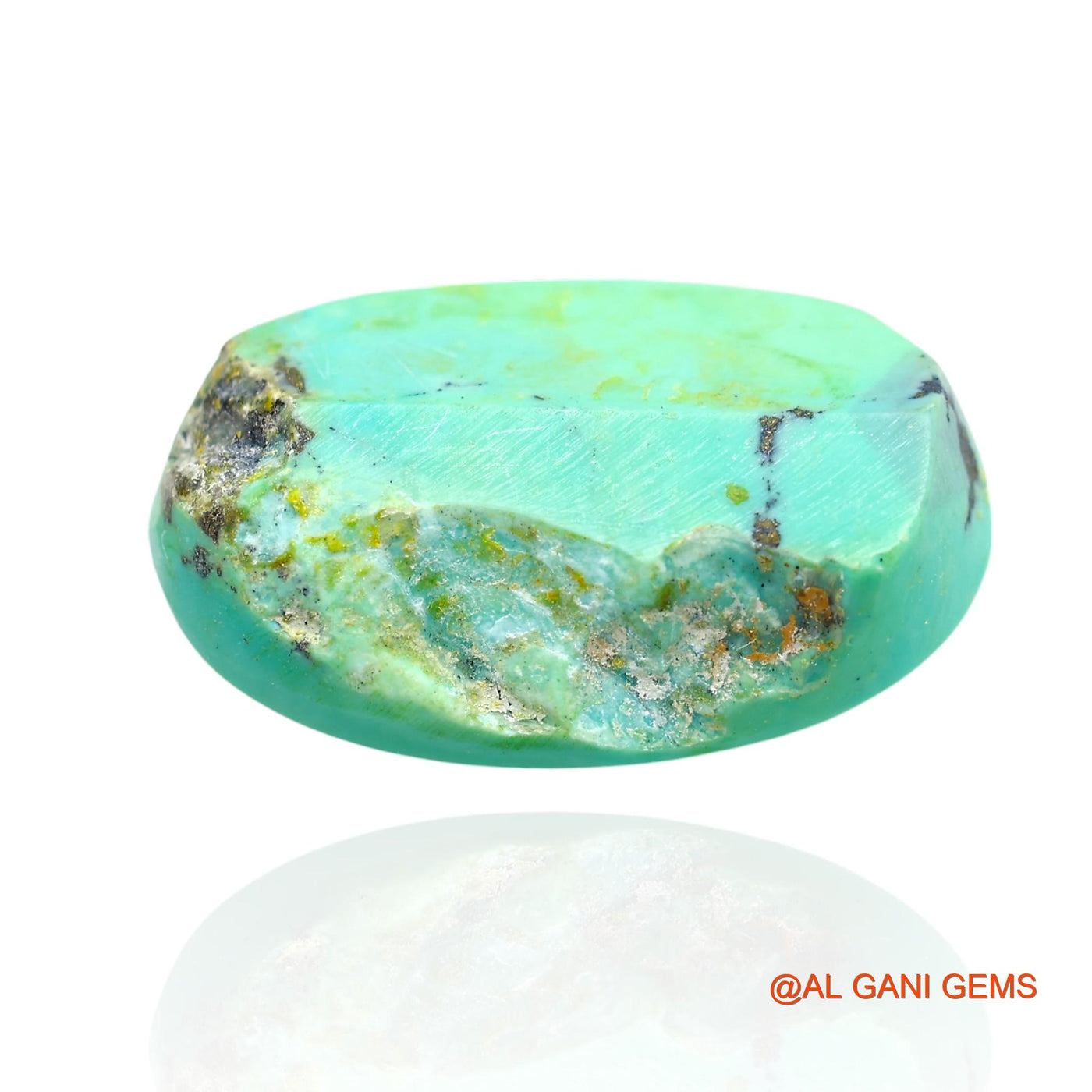 Natural Untreated Turquoise Loose Gemstone Oval Cabochon From Arizona 33.00 Cts 28x18x8 mm T-211