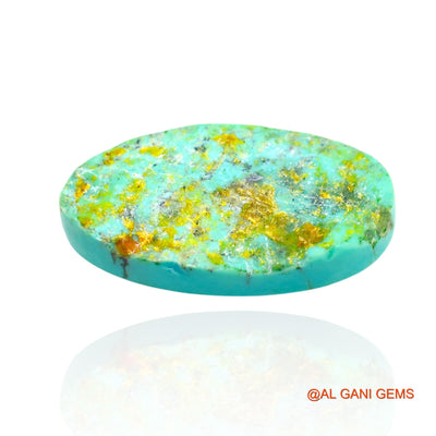Natural Untreated Turquoise Loose Gemstone Oval Cabochon From Arizona 19.00 Cts 27x14x6 mm T-224