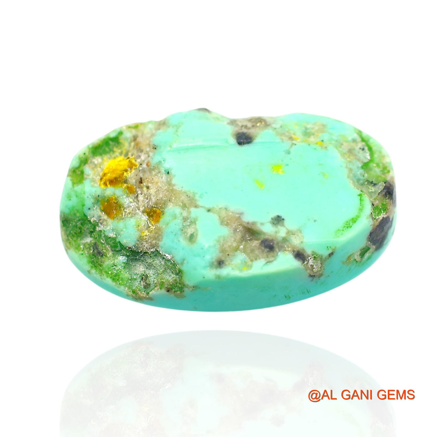 Natural Untreated Turquoise Loose Gemstone Oval Cabochon From Arizona 17.00 Cts 23x14x6 mm T-22