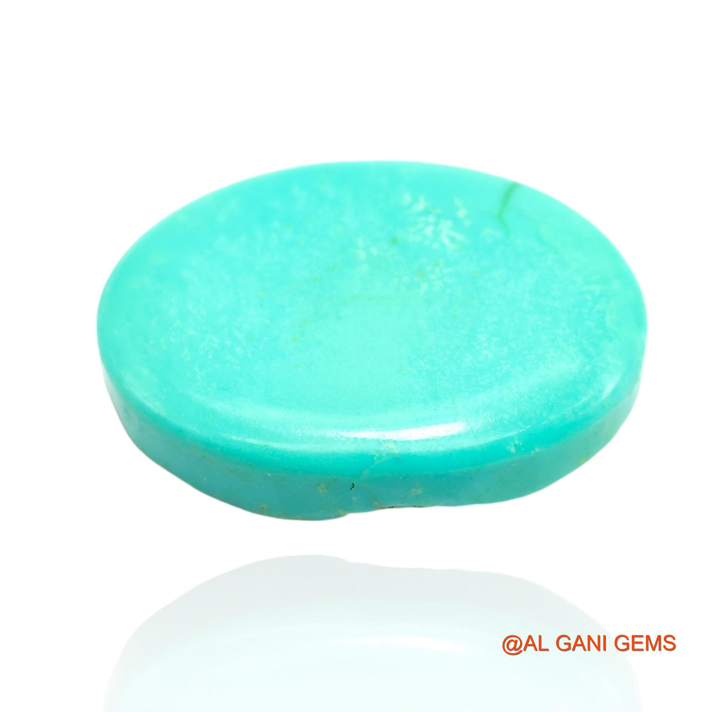 15.00 Cts Unheated Arizona Turquoise Loose Gemstone Oval Cabochon Natural 22x15x5 mm T-245