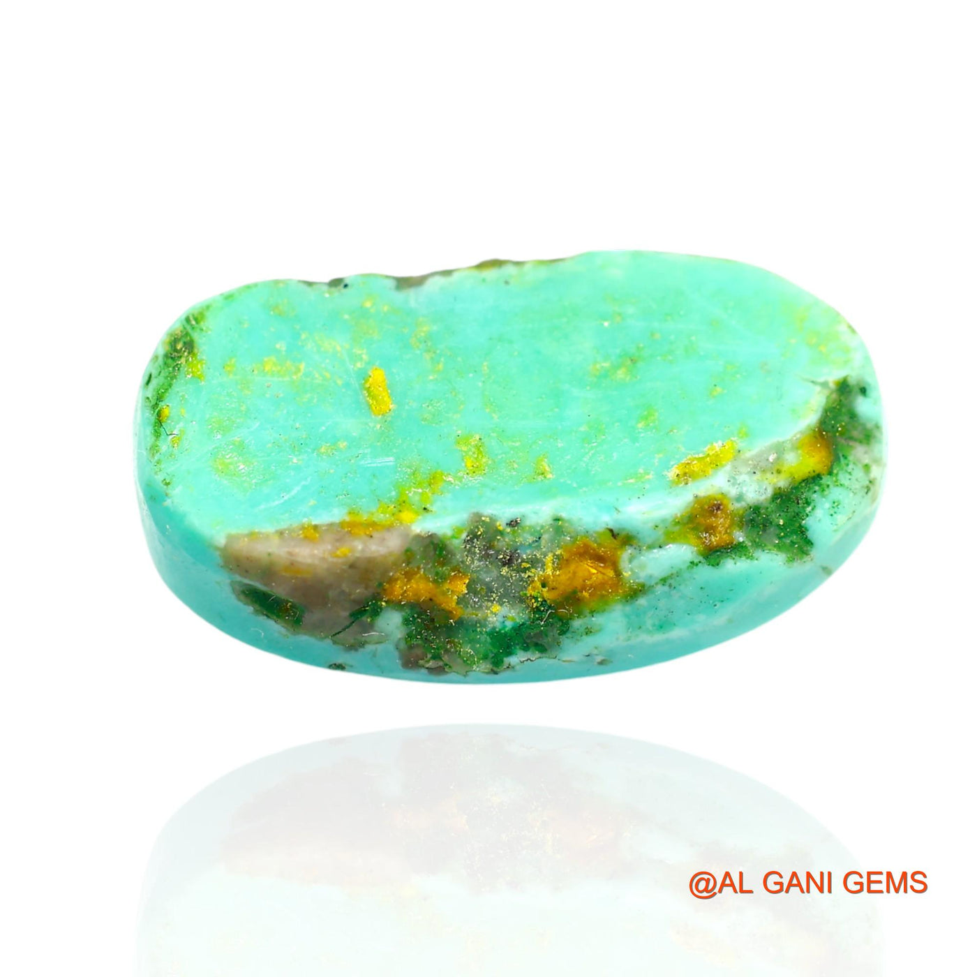 18.00 Cts Natural Arizona Turquoise Loose Gemstone Oval Cabochon 23x13x6 mm T-247