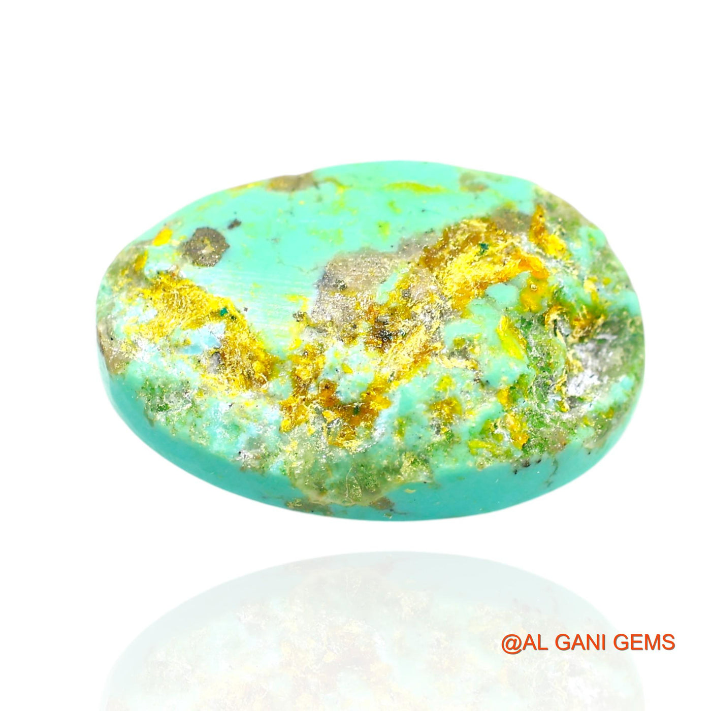 17.00 Cts Natural Arizona Turquoise Loose Gemstone Oval Cabochon 22x14x6 mm T-253