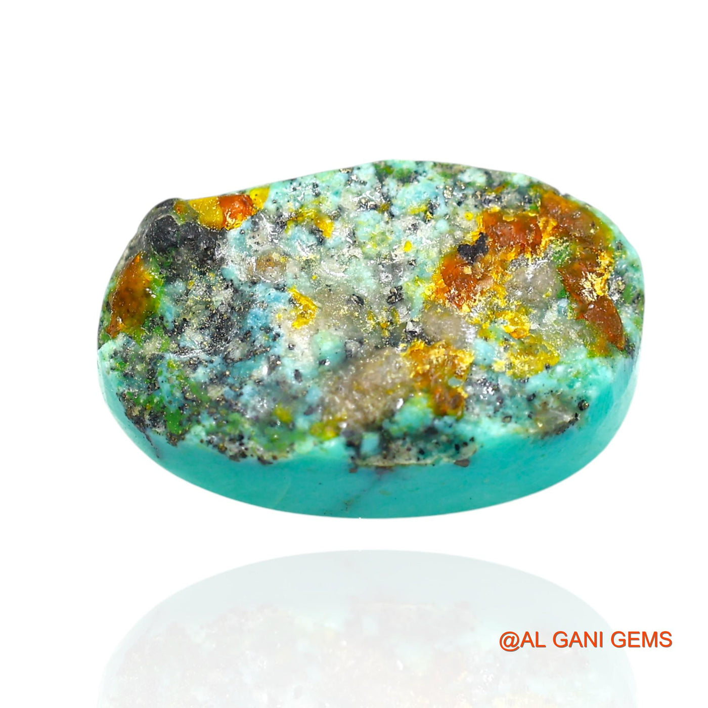 19.00 Cts Natural Arizona Turquoise Loose Gemstone Oval Cabochon 21x12x7 mm T-271