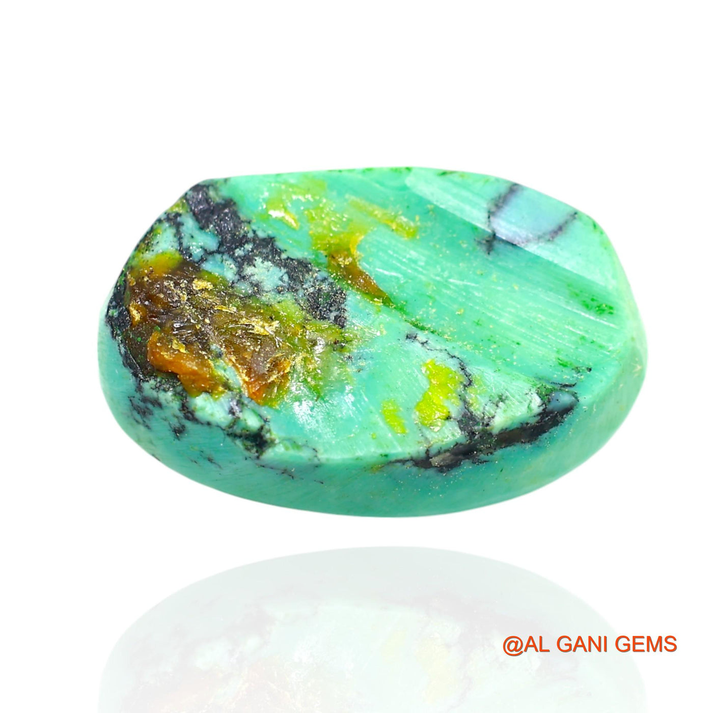 18.00 Cts Natural Arizona Turquoise Loose Gemstone Oval Cabochon 21x13x7 mm T-276
