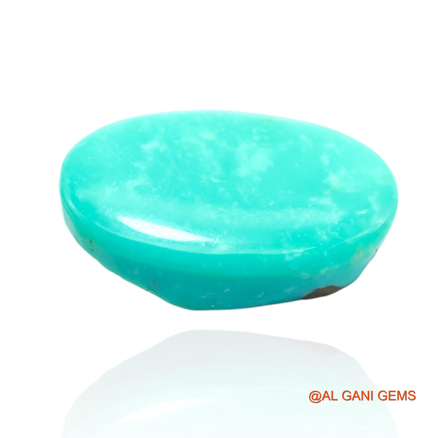 17.00 Cts Unheated Arizona Turquoise Loose Gemstone Oval Cabochon Natural 22x13x6 mm T-27