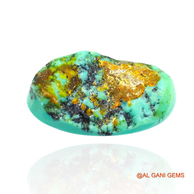 11.00 Cts Unheated Arizona Turquoise Loose Gemstone Oval Cabochon Natural 22x12x6 mm T-282