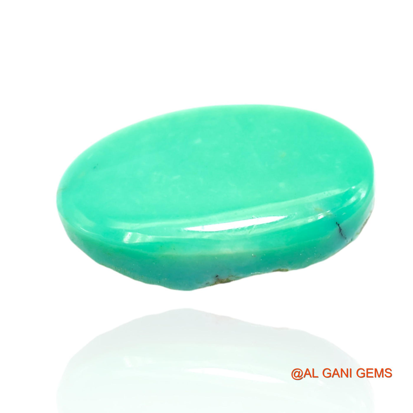 14.00 Cts Unheated Arizona Turquoise Loose Gemstone Oval Cabochon Natural 21x12x6 mm T-285