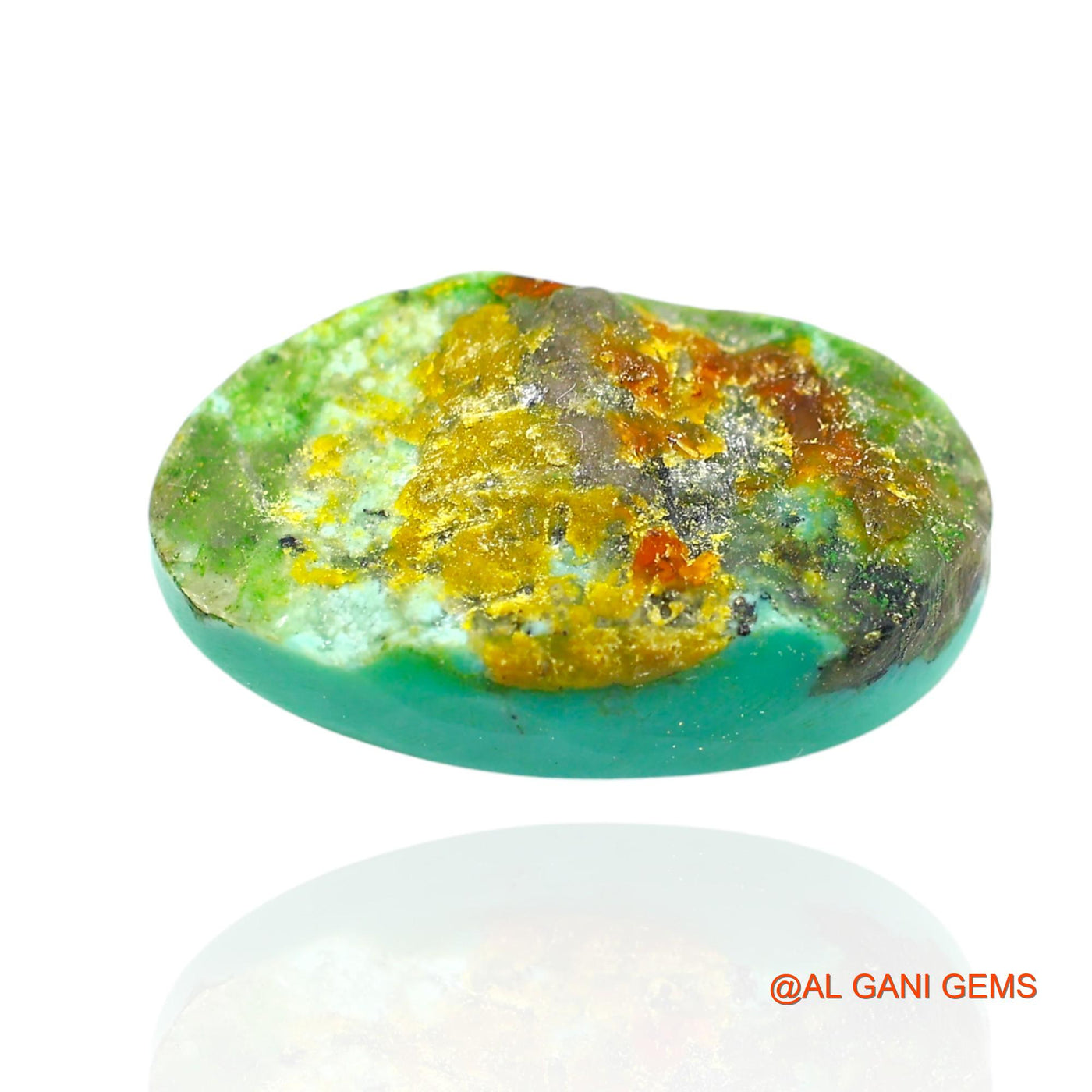 14.00 Cts Unheated Arizona Turquoise Loose Gemstone Oval Cabochon Natural 21x12x6 mm T-285